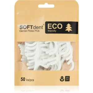 SOFTdent ECO Dental Floss Pick toothpicks with dental floss 50 pc