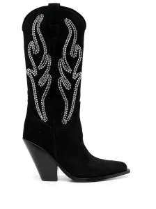 SONORA - Crystal Detail Suede Western Boots
