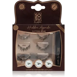 SOSU Cosmetics Hidden Agenda Cutting Edge knotted individual cluster lashes 10 mm, 12 mm, 14 mm