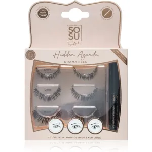 SOSU Cosmetics Hidden Agenda Dramatized knotted individual cluster lashes 10 mm, 12 mm, 14 mm (with glue)