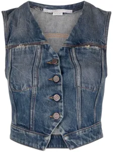 STELLA MCCARTNEY - Denim Cropped Vest #1655081