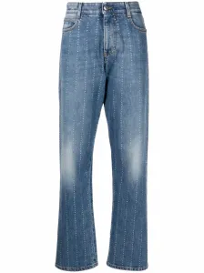 STELLA MCCARTNEY - Striped Straight Leg Denim Jeans
