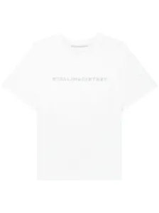 STELLA MCCARTNEY - Crystal-embellished Logo T-shirt #1829473