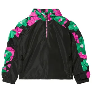 Stella Mccartney Girls Shoulder Design Half Zip Sports Jacket Black 14Y