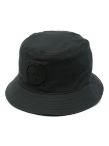 STONE ISLAND - Logo Cotton Bucket Hat #1829477