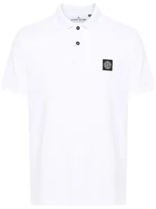 STONE ISLAND - Logo Cotton Polo Shirt #1768625