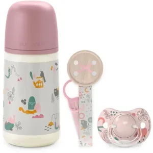 Suavinex Walk Gift Set Pink gift set 0-6 m(for children from birth)