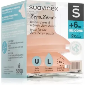 Suavinex Zero Zero Bottle Teat baby bottle teat L Dense Flow 6 m+ 2 pc