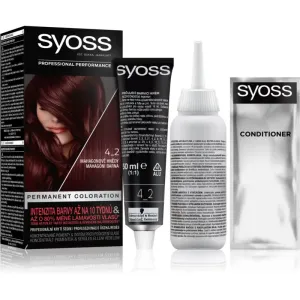 Syoss Color permanent hair dye shade 4-2 Mahogany Red 1 pc