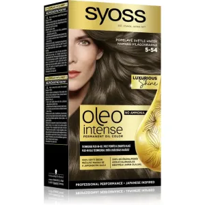 Syoss Oleo Intense permanent hair dye with oil shade 5-54 Ashy Light Brown 1 pc