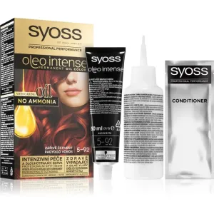 Syoss Oleo Intense permanent hair dye with oil shade 5-92 Bright Red 1 pc