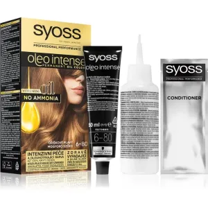 Syoss Oleo Intense permanent hair dye with oil shade 6-80 Hazelnut Blond 1 pc