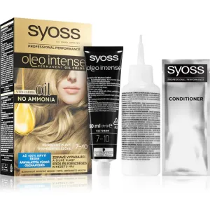Syoss Oleo Intense permanent hair dye with oil shade 7-10 Natural Blond 1 pc