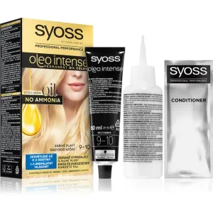 Syoss Oleo Intense permanent hair dye with oil shade 9-10 Bright Blond 1 pc