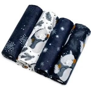 T-TOMI Cloth Diapers Night Foxes cloth nappies 76x76 cm 4 pc