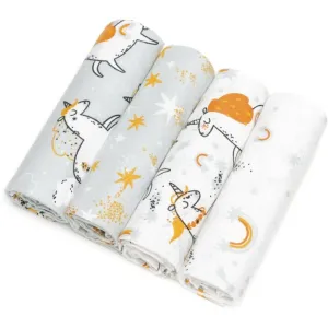 T-TOMI Cloth Diapers Unicorns cloth nappies 76x76 cm 4 pc
