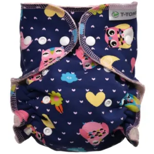 T-TOMI Pant Diaper Changing Set Snaps washable nappy pants with insert Owls 3 - 15 kg 1 pc