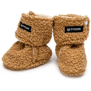 T-TOMI TEDDY Booties Brown baby shoes 9-12 months 1 pc