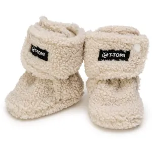 T-TOMI TEDDY Booties Cream baby shoes 9-12 months 1 pc