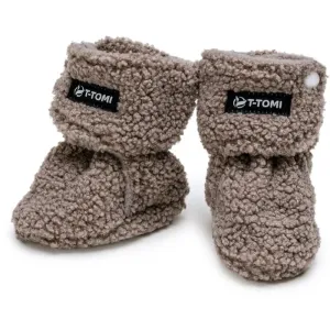T-TOMI TEDDY Booties Grey baby shoes 0-3 months 1 pc