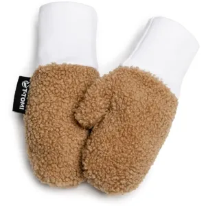 T-TOMI TEDDY Gloves Brown mitt for children from birth 12-18 months 1 pc