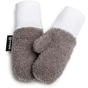 T-TOMI TEDDY Gloves Grey mitt for children from birth 12-18 months 1 pc