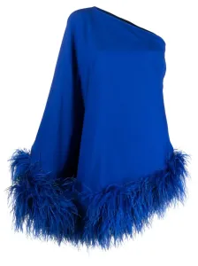 TALLER MARMO - Piccolo Ubud One-shoulder Feather-trimmed Crepe Mini Dress #1746334