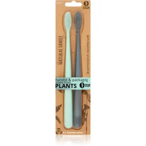 The Natural Family Co. Bio soft toothbrushes Rivermint & Monsoon Mist 2 pc