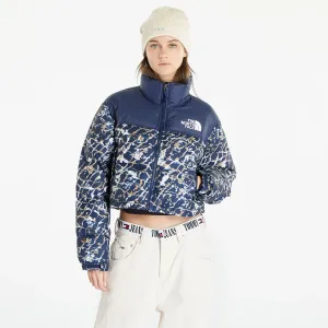 The North Face Nuptse Short Jacket Dusty Periwinkle Water Distortion Small Print/ Summit Navy #1707917