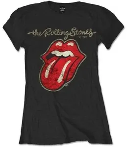The Rolling Stones T-Shirt Plastered Tongue Female Charcoal Grey M