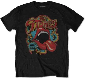 The Rolling Stones T-Shirt Unisex Retro 70s Vibe (Soft-Hand Inks) Unisex Black L