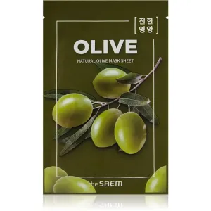 The Saem Natural Mask Sheet Olive brightening and revitalising sheet mask 21 ml