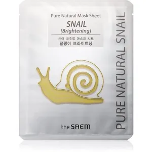 The Saem Pure Natural Snail brightening and revitalising sheet mask 20 ml