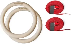 Thorn FIT Wood Gymnastic Rings with Straps Suspension Training Equipment #35193