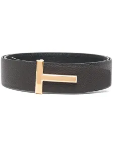 TOM FORD - T Icon Reversible Leather Belt #1808296