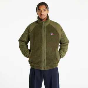 Tommy Jeans Mix Media Sherpa Jacket Drab Olive Green #1676640