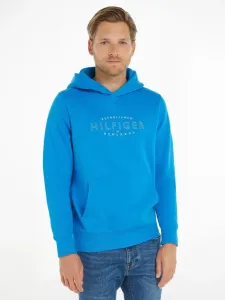 Tommy Hilfiger Curve Logo Hoody Sweatshirt Blue #1315793