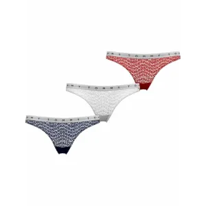 Tommy Hilfiger Lace 3 Pack Thong Desert Sky/ White/ Primary Red #724199