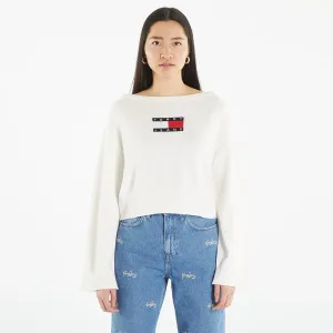 Tommy Jeans Lw Center Flag S Pullover White #1307036