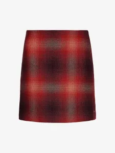 Tommy Hilfiger Wool Shadow Check Short Skirt Red