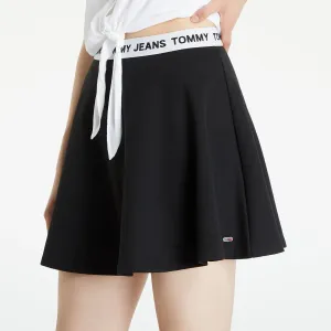 Tommy Jeans Logo Waistband Fit Mini Circle Skirt Black #726052