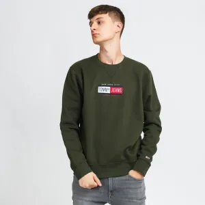 TOMMY JEANS M Timeless Crew Dark Olive #726725