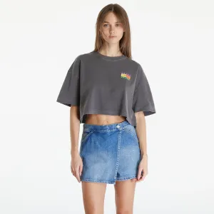 Tommy Jeans Oversized Cropped Summer Flag Tee Black