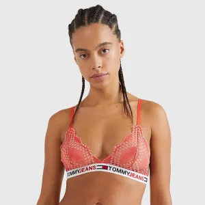 Tommy Jeans ID Lace Unlined Triangle Bright Vermillion #745783