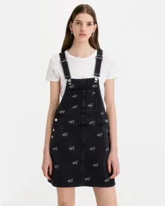 Tommy Jeans Dungaree Dress Black