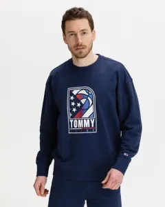 Tommy Jeans Basketball Logo Sweatshirt Blue