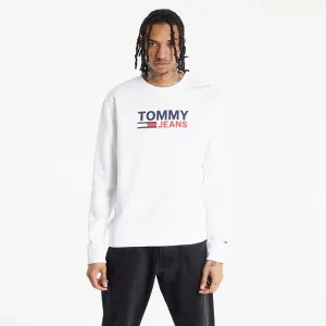 Tommy Jeans Corp Logo Crew White