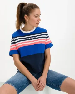 Tommy Jeans Embroidery T-shirt Blue Pink White