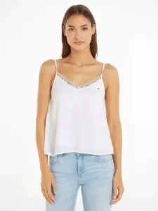 Tommy Jeans Essential Lace Strappy Top White