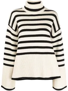 TOTEME - Striped Wool Turtle-neck Sweater